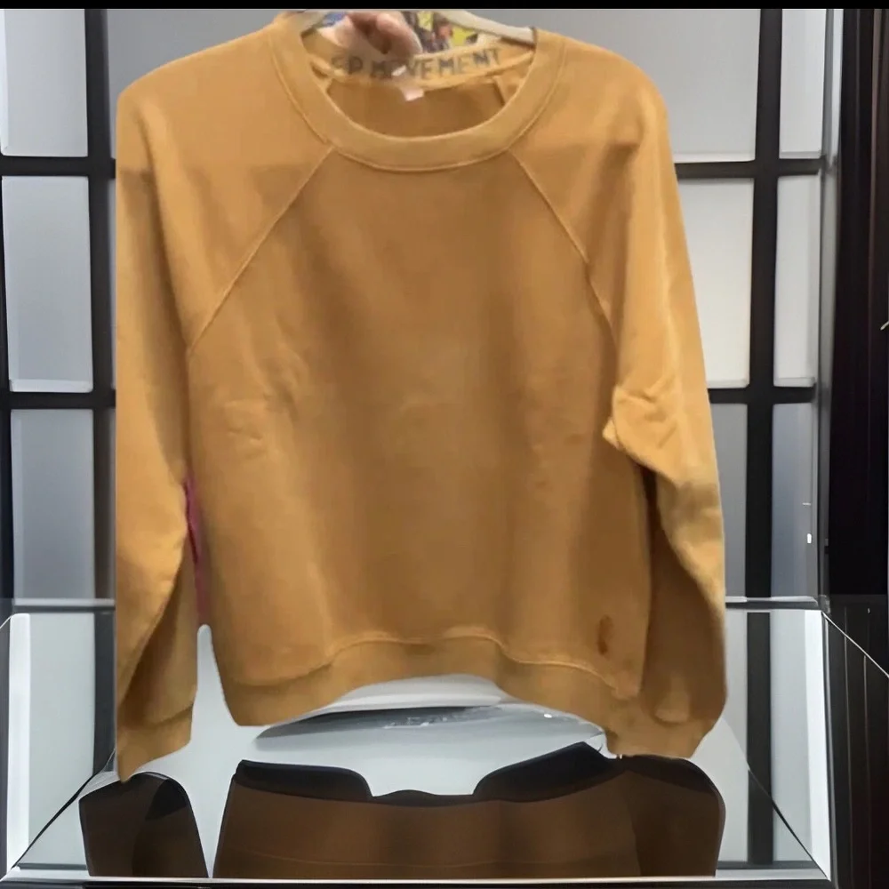 Free People Movement  For  The  Win  Pullover Crew Neck 99%Cotton Fleece Lining
